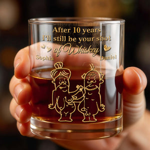 After My Years I'll Still Be Your Shot - Personalized Custom Whiskey Glass - CPL1316_RWG