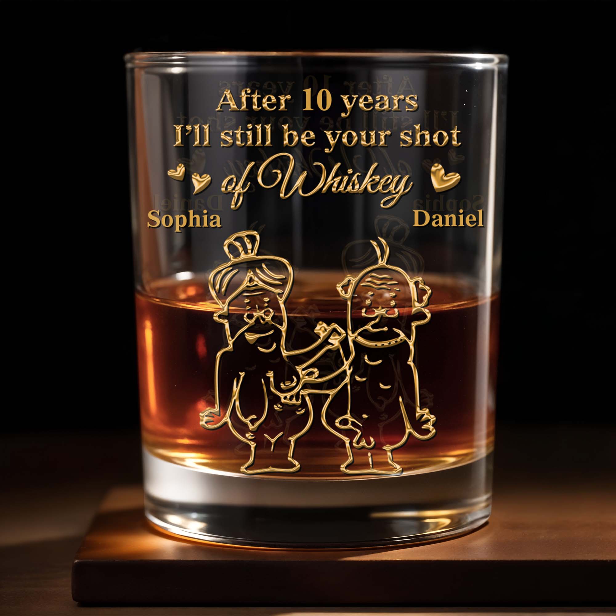 After My Years I'll Still Be Your Shot - Personalized Custom Whiskey Glass - CPL1316_RWG