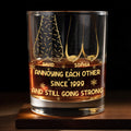 Annoying Each Other Since, Fishing Rods and Fish Design - Personalized Custom Whiskey Glass - CPL1335_RWG