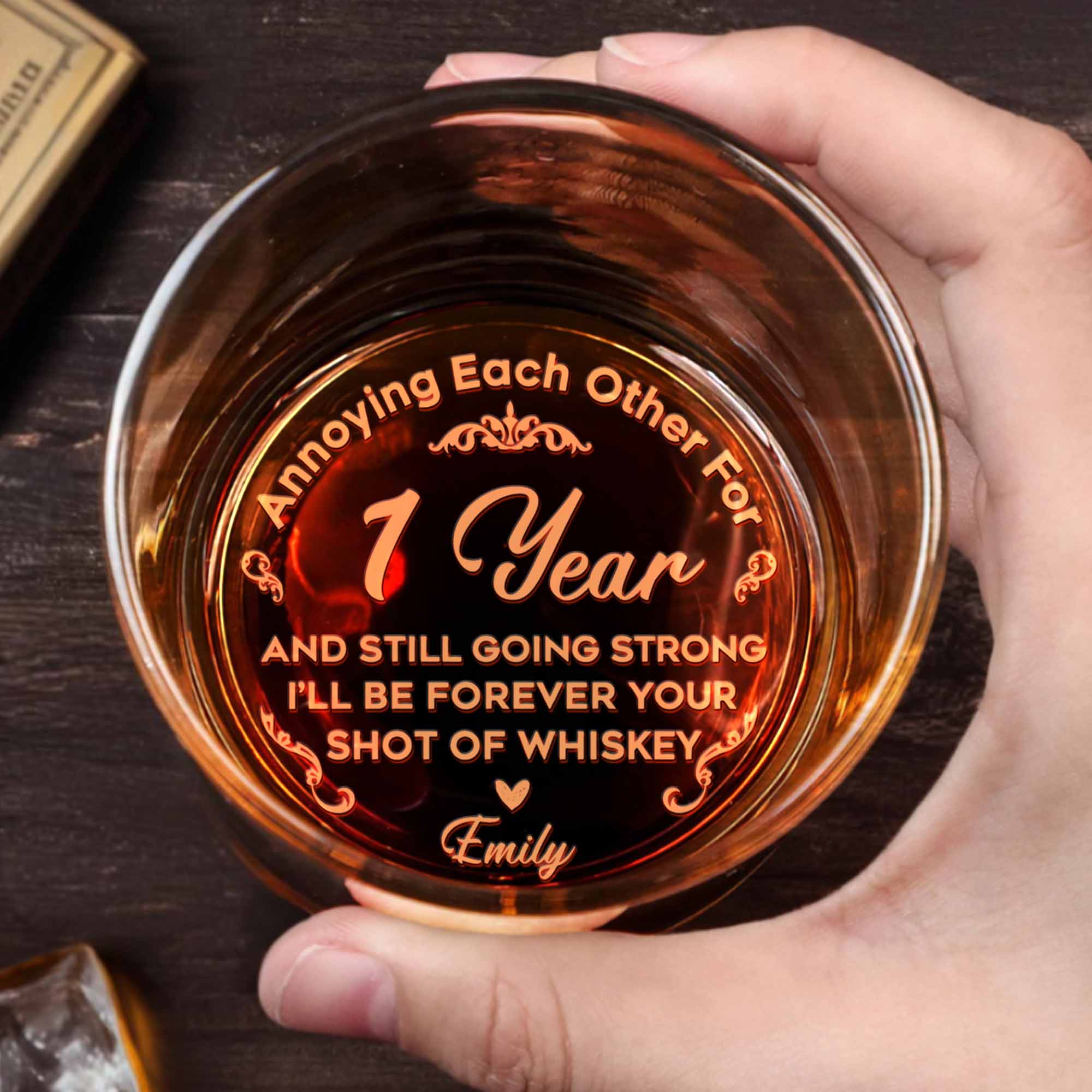 Annoying Each Other For My Year Whiskey Glass - Personalized Engraved Whiskey Glass - CPL1372_EWG