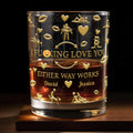 I F*cking Love You Either Way Works Hearts And Lips - Personalized Custom Whiskey Glass - CPL1375_RWG