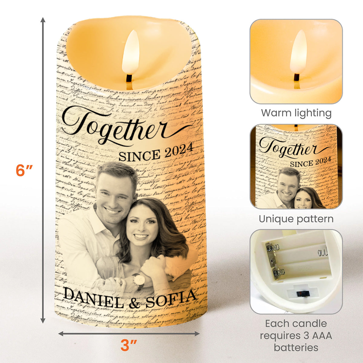 My Favorite Place Is Next To You Heart Symbols LED Candle - Personalized Custom LED Candle - CPL153_LECA