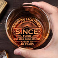 Annoying Each Other Since And Still Going Strong Retro Sun Frame - Personalized Engraved Whiskey Glass - CPL1549_EWG