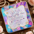 Out Of Billions Of People Holding Hands Stained Glass - Personalized Custom Jewelry Dish, Ceramic Dish, Square Shape - CPL1584_SCRF