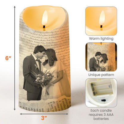 Eternal Love In Every Moment With Couple And Street Sign - Personalized Custom LED Candle - CPL162_LECA