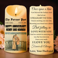 Once upon a time, blessed broken road led me straight to you love note - Personalized Custom LED Candle - CPL163_LECA