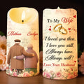 I Loved You Then, I Love You Still Romantic Candle With Rings And Roses - Personalized Custom LED Candle - CPL178_LECA