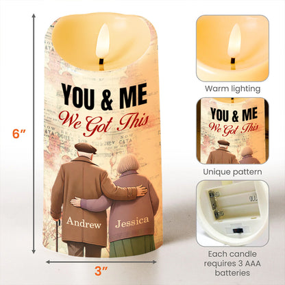 You & Me We Got This, Couple Embrace LED Candle - Personalized Custom LED Candle - CPL179_LECA