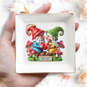 Growing Old Together With Gnomes and Heart - Personalized Custom Jewelry Dish - CPL187_SCRD