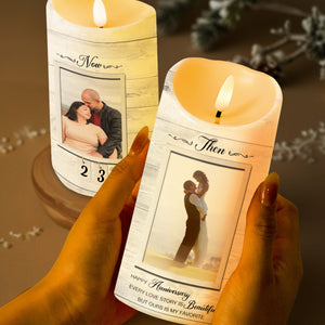 Every Love Story Is Beautiful Romantic Photo Candle - Personalized Custom LED Candle - CPL197_LECA