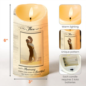 Every Love Story Is Beautiful Romantic Photo Candle - Personalized Custom LED Candle - CPL197_LECA