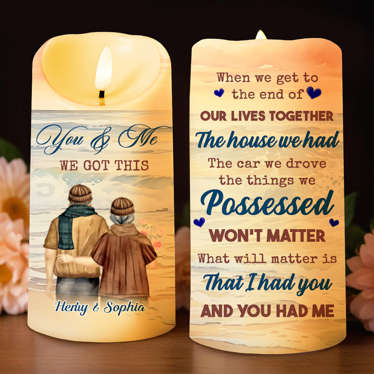 You & Me We Got This Beautiful Romantic Message For Couples - Personalized Custom LED Candle - CPL199_LECA