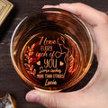 Love Every Inch Romantic Engraved Glass - Personalized Engraved Whiskey Glass - CPL201_EWG