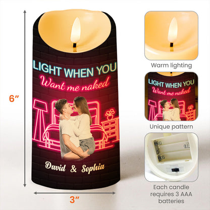 Neon Glow Love Quotation With Heart Shapes - Personalized Custom LED Candle - CPL202_LECA