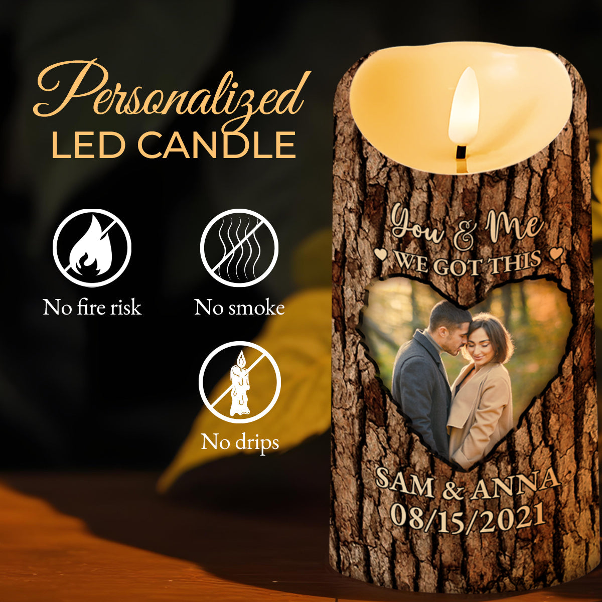 End Of Our Lives Together What Matters Most Romantic Gift - Personalized Custom LED Candle - CPL216_LECA