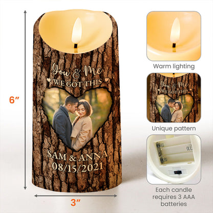 God Blessed The Broken Road That Led Me Straight To You Candle - Personalized Custom LED Candle - CPL217_LECA