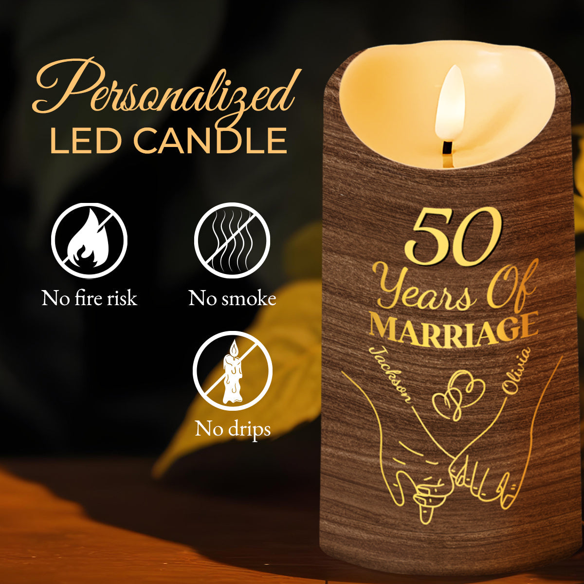 A Lifetime Of Memories Together, A Special Love - Personalized Custom LED Candle - CPL218_LECA