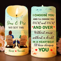 You And Me We Got This, Romantic Beach Chairs Design - Personalized Custom LED Candle - CPL322_LECA