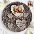 You & Me We Got This Heart Tree Bark Photo Dish - Personalized Custom Jewelry Dish, Ceramic Dish, Round Shape - CPL355_RCRF