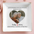 Annoying Each Other Since And Still Going Strong, Ceramic Dish - Personalized Custom Jewelry Dish, Square Ceramic Dish - CPL455_SCRD