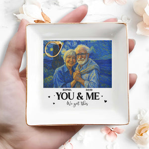 You & Me, We Got This With Couple Art - Personalized Custom Jewelry Dish, Square Ceramic Dish - CPL469_SCRD
