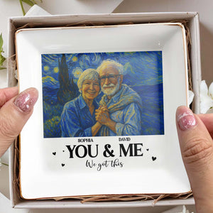You & Me, We Got This With Couple Art - Personalized Custom Jewelry Dish, Square Ceramic Dish - CPL469_SCRD