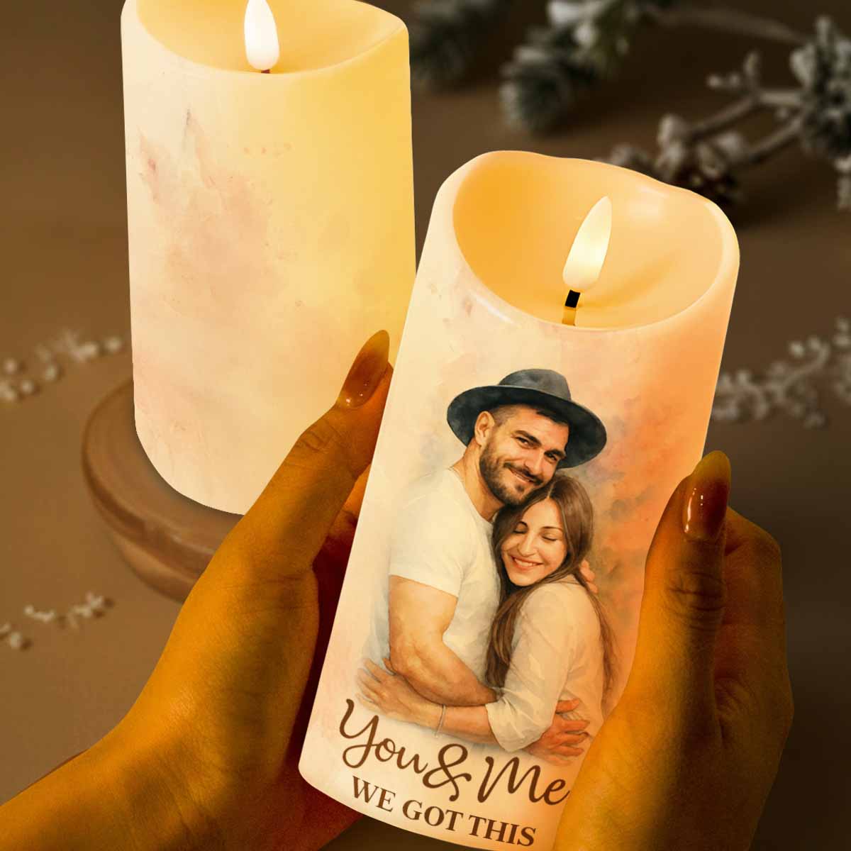 You & Me We Got This For Loving Couples - Personalized Custom LED Candle - CPL620_LECA