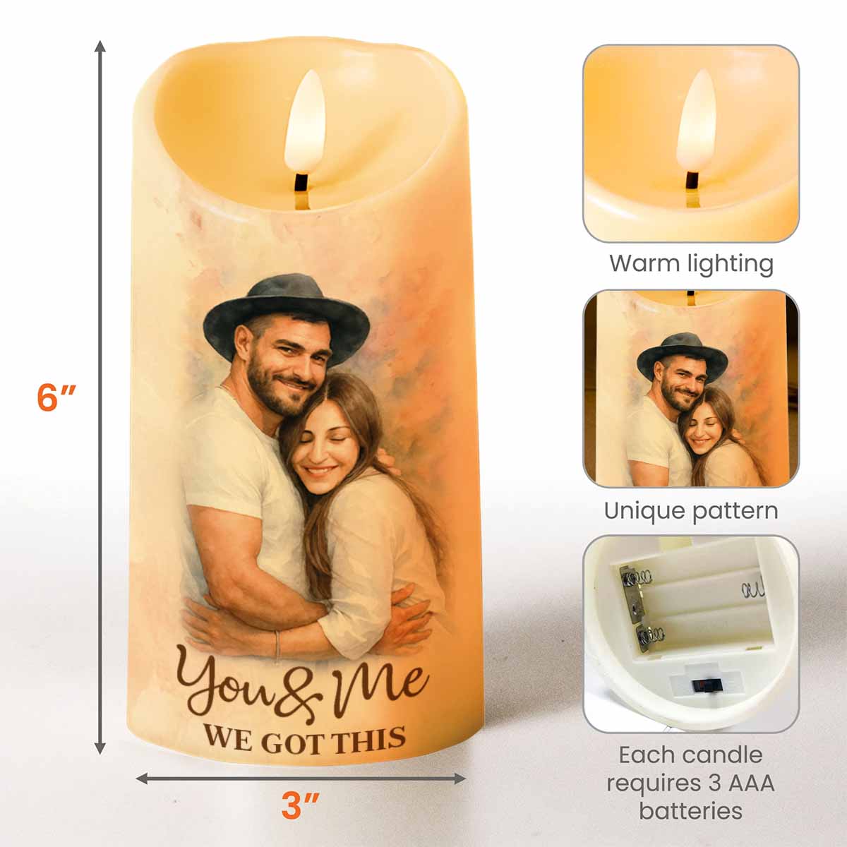 You & Me We Got This For Loving Couples - Personalized Custom LED Candle - CPL620_LECA