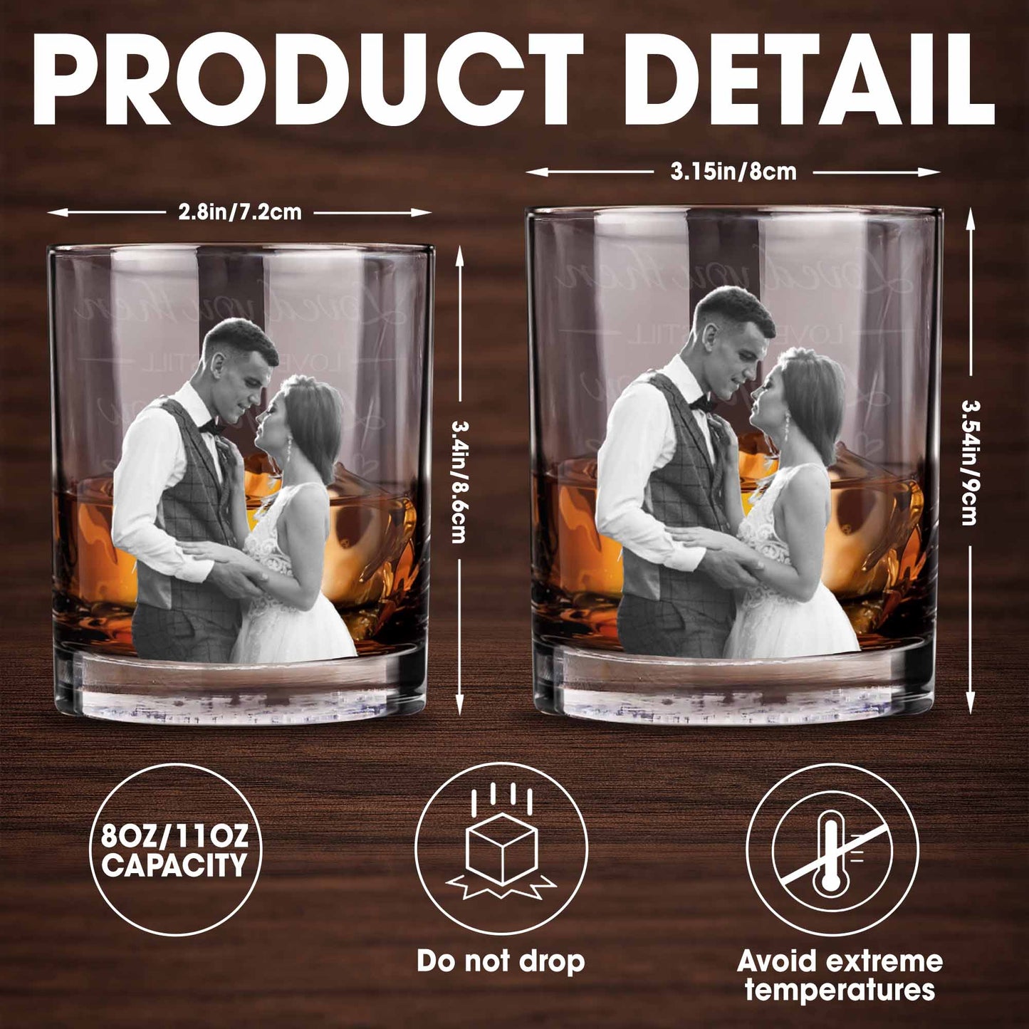 Loved You Then Love You Still Always Will With Hearts - Personalized Custom Whiskey Glass - CPL641_RWG