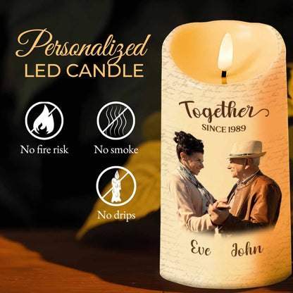 Favorite Place In The World Is Next To You, Candle, Custom Photo - Personalized Custom LED Candle - CPL869_LECA