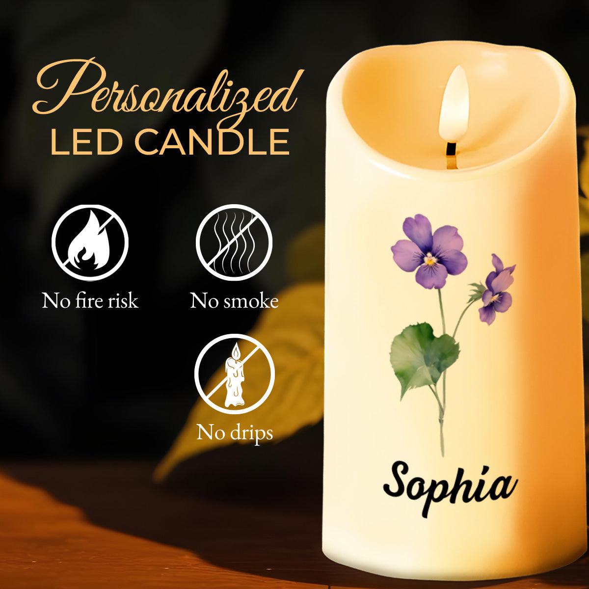 Blessed By God, Spoiled By My Husband Candle - Personalized Custom LED Candle - CPL909_LECA