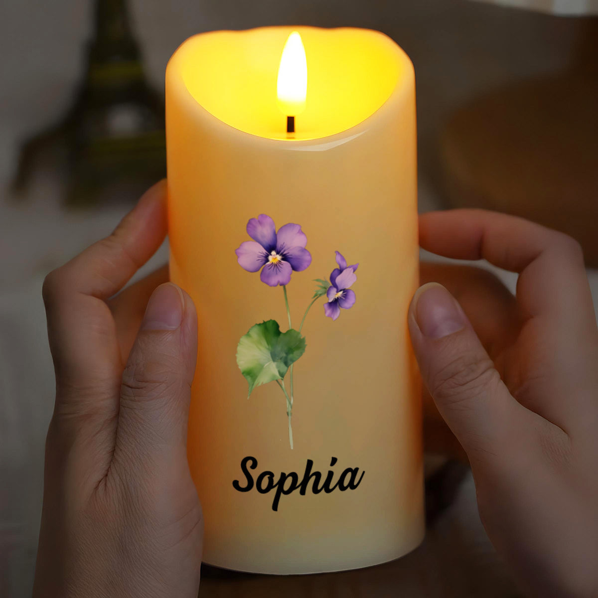 Blessed By God, Spoiled By My Husband Candle - Personalized Custom LED Candle - CPL909_LECA