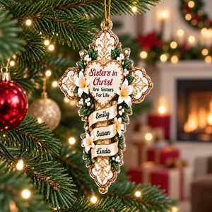 My Sisters In Christ ornament on Christmas tree