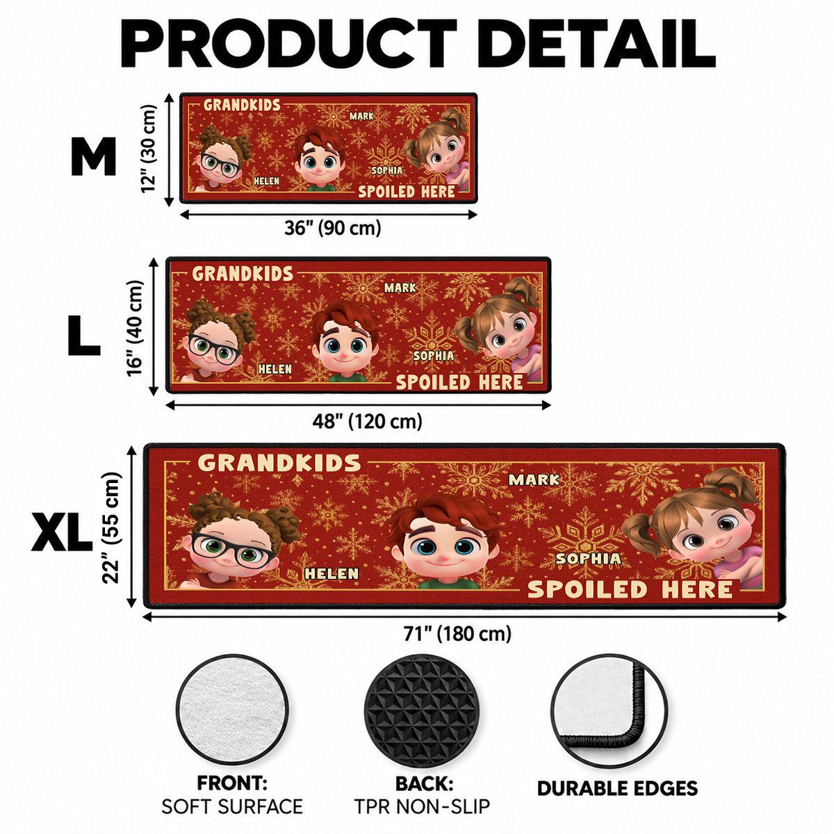 Christmas Is Better With Grandkids personalized runner rug