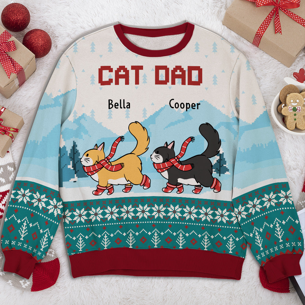 Scratch You Till End - Personalized All-Over-Print Sweatshirt - Christmas Gift For Dad