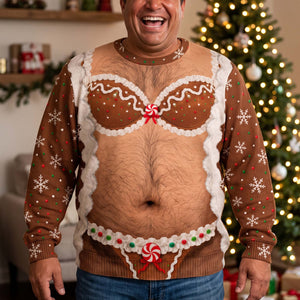 Custom Funny Hairy Chest Ugly Christmas Sweater