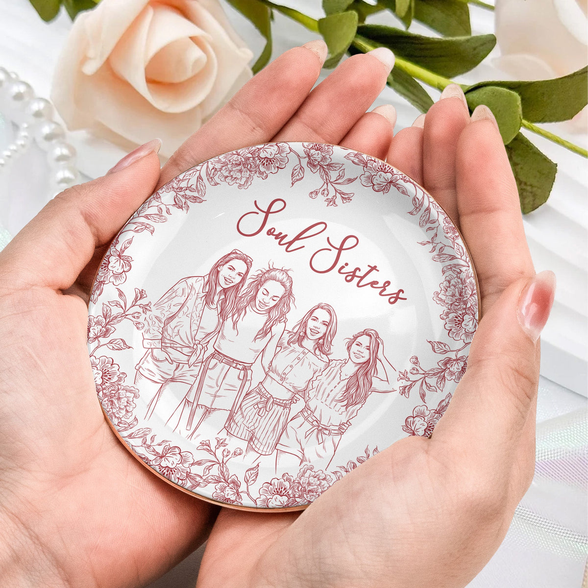 Photo jewelry dish holding rings