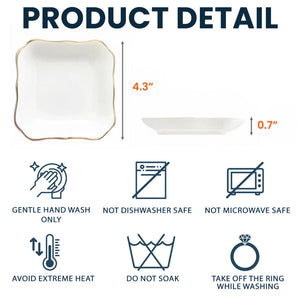 Jewelry dish dimensions and care