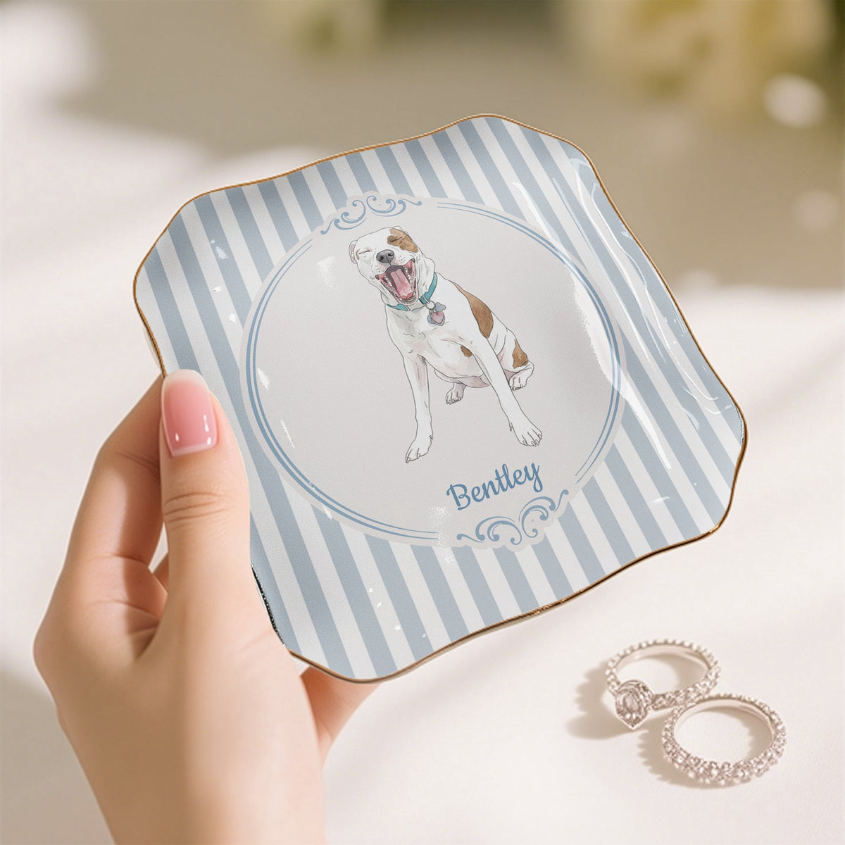 Pet jewelry dish background patterns