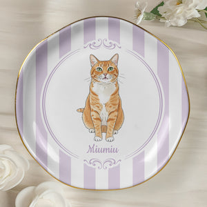 Pet dish holding rings