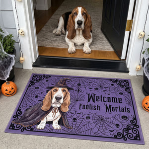 Custom Pet Portrait Spooky Welcome Halloween Doormat