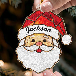 Custom Shaped Glass Custom Family Name Personalized Ornament 4
