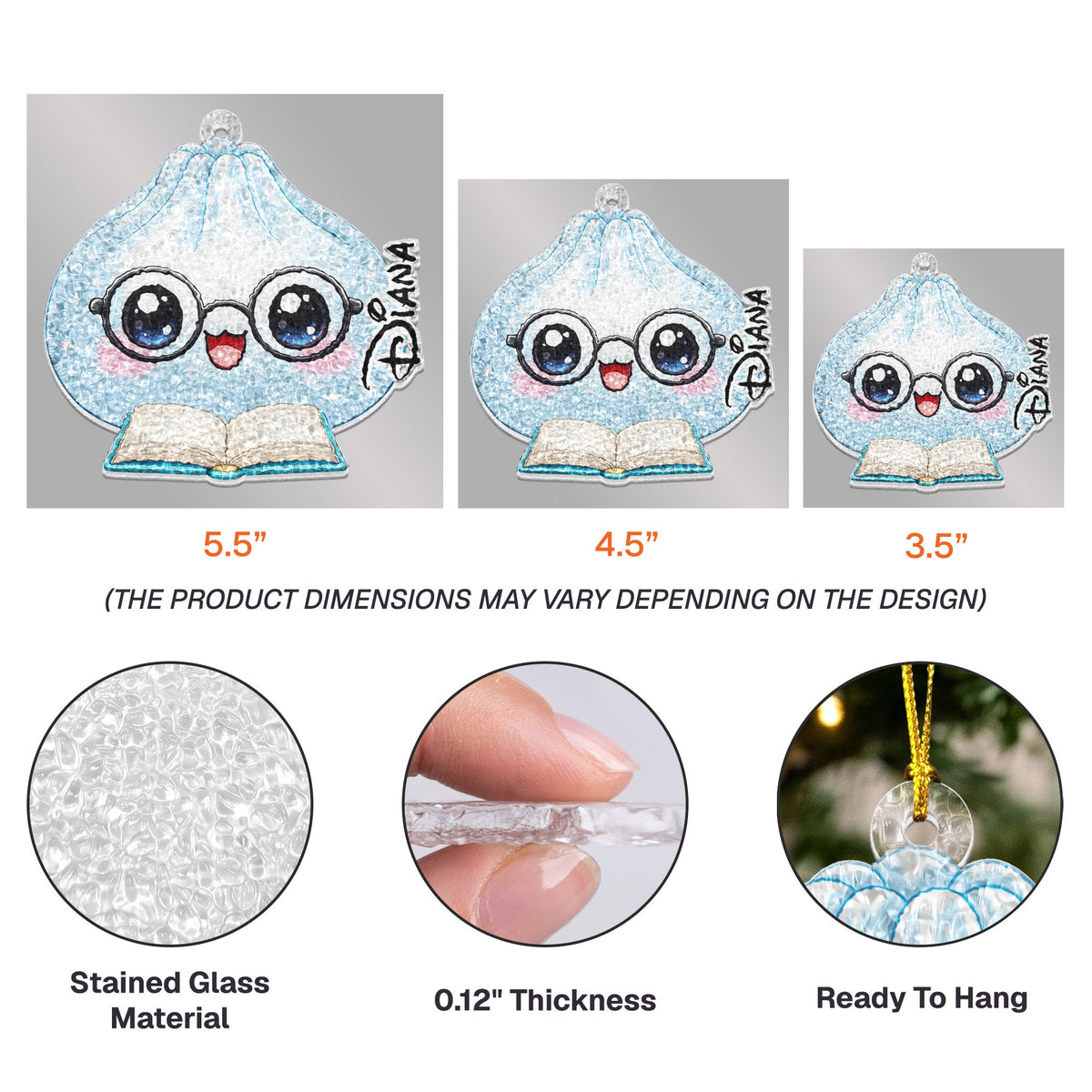 Cute Dumplings Family Christmas Funny Keepsake Personalized Ornament 6