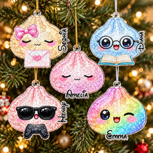 Cute Dumplings Family Christmas Funny Keepsake Personalized Ornament 1