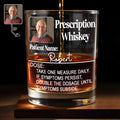 Prescription Whiskey, Dose: Take One Measure Daily, Double The Dosage - Personalized Custom Whiskey Glass - DAD068_RWG