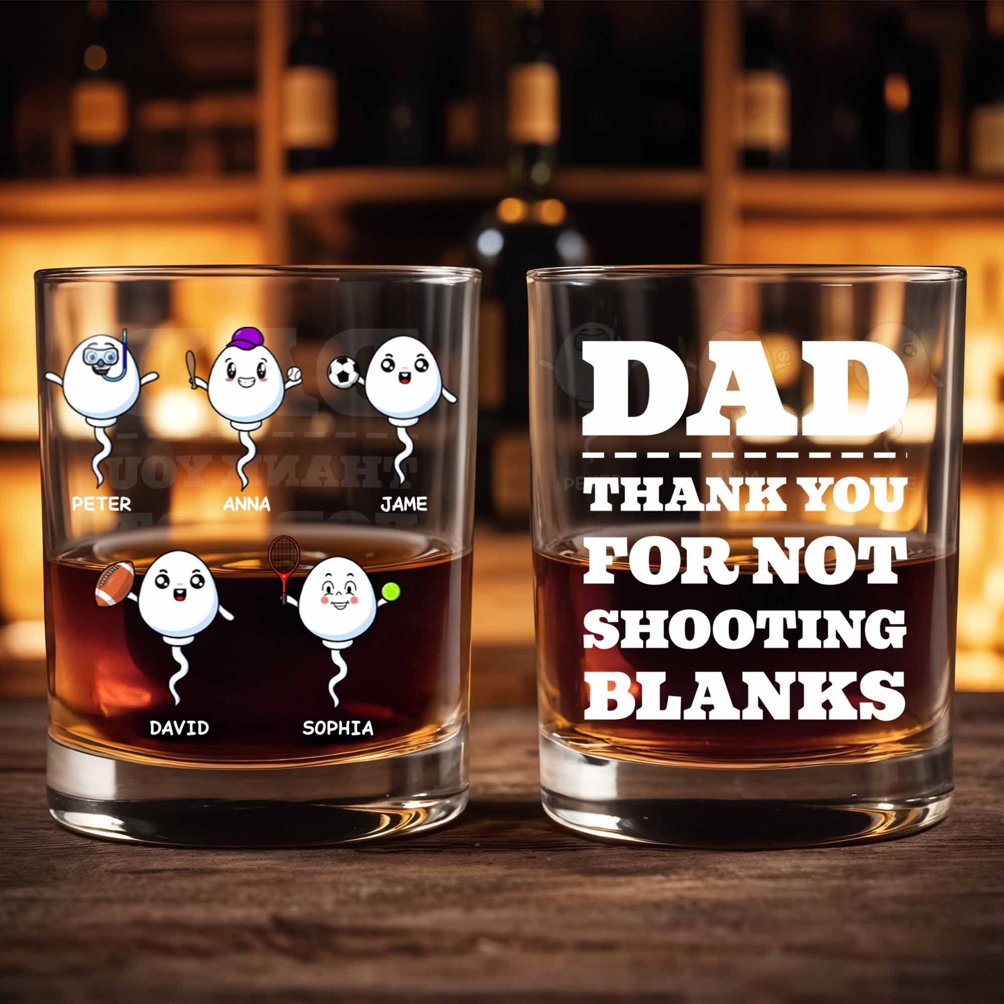 Customizable Characters With Sports Balls - Personalized Custom Whiskey Glass - DAD215_RWG