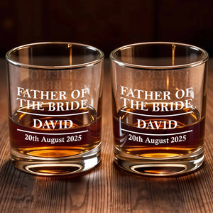 Father Of The Bride, Celebrate Special Moments - Personalized Custom Whiskey Glass - DAD261_RWG