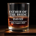 Father Of The Bride, Celebrate Special Moments - Personalized Custom Whiskey Glass - DAD261_RWG