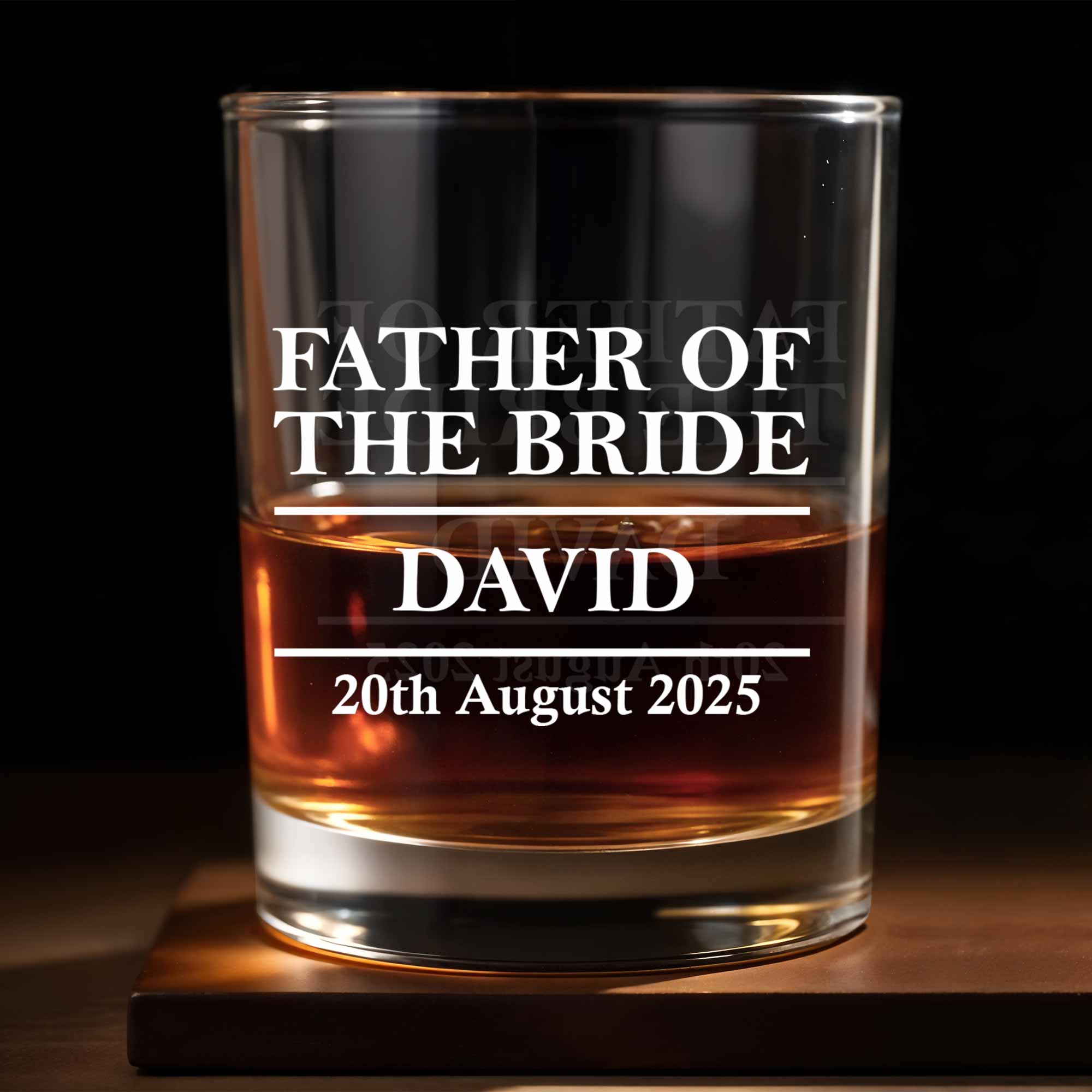 Father Of The Bride, Celebrate Special Moments - Personalized Custom Whiskey Glass - DAD261_RWG