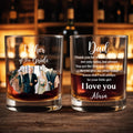 Father Of The Bride Wedding Photo Glass - Personalized Custom Whiskey Glass - DAD274_RWG